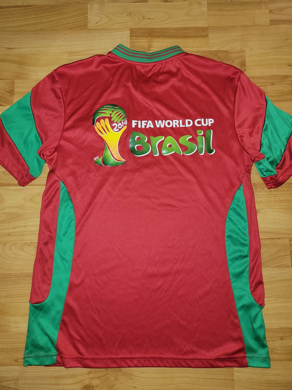 FIFA Portugal World Cup Brasil 2014 Red & Green Soccer Jersey, Medium